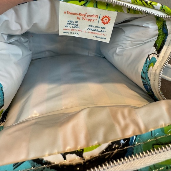 Vintage Cooler Thermo-Keep by Nappy Vinyl Washable Fabric Insulated • NWT - Picture 8 of 8